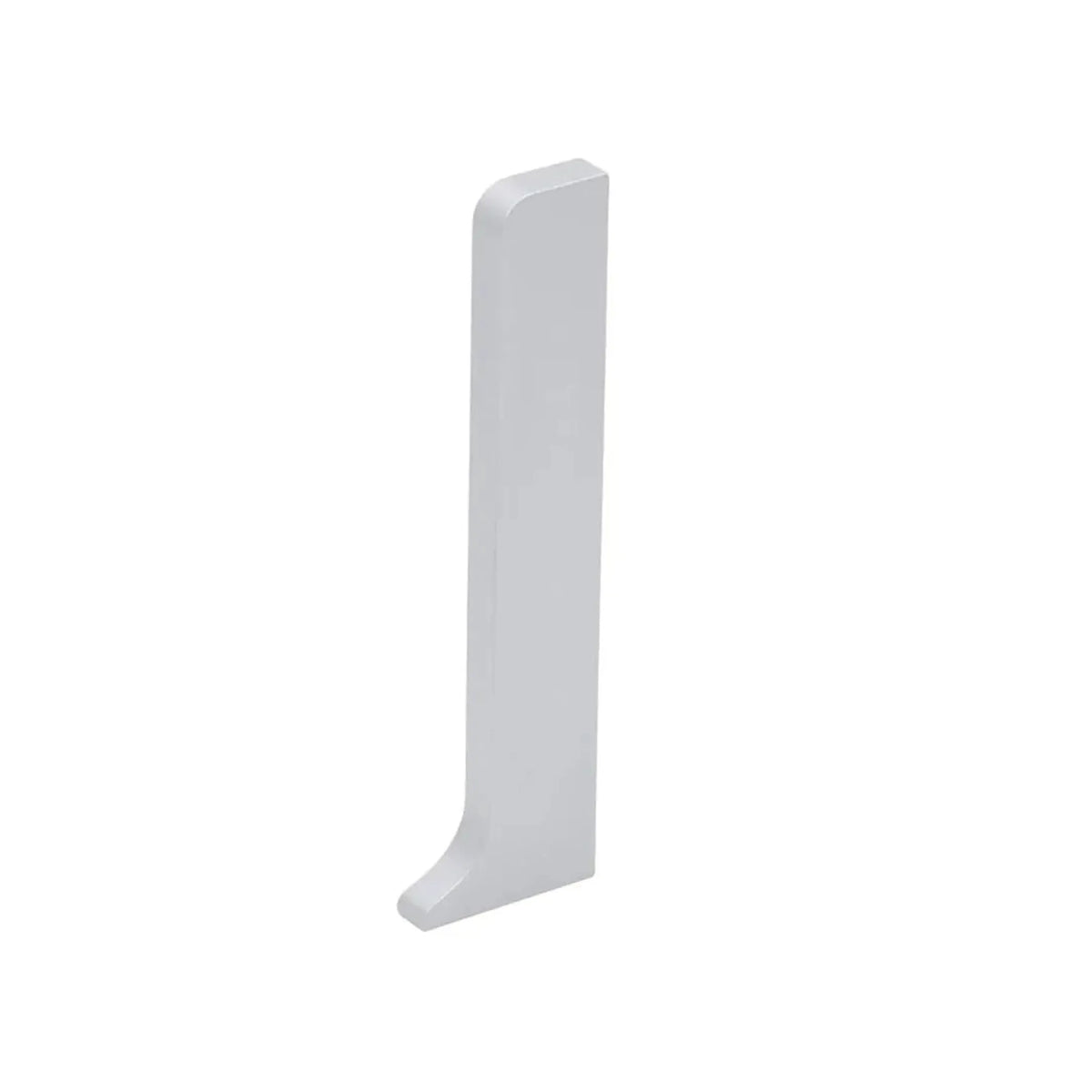 Embout droit argent mat pour plinthe Reno en aluminium #FR0002800