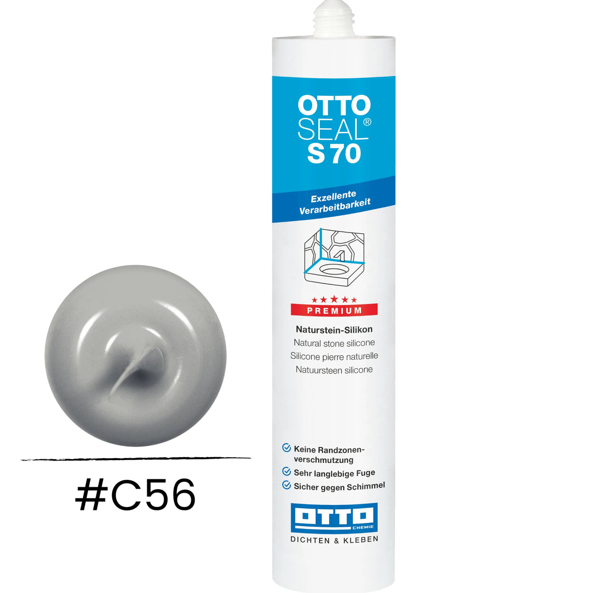 Otooseal S70 Pierre naturelle Silicone concret gris #FR0005253