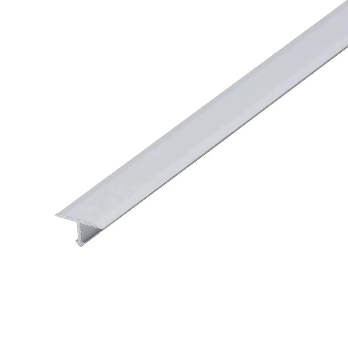 Profilé de transition étroit en forme de T en aluminium anodisé argenté #FR0001620