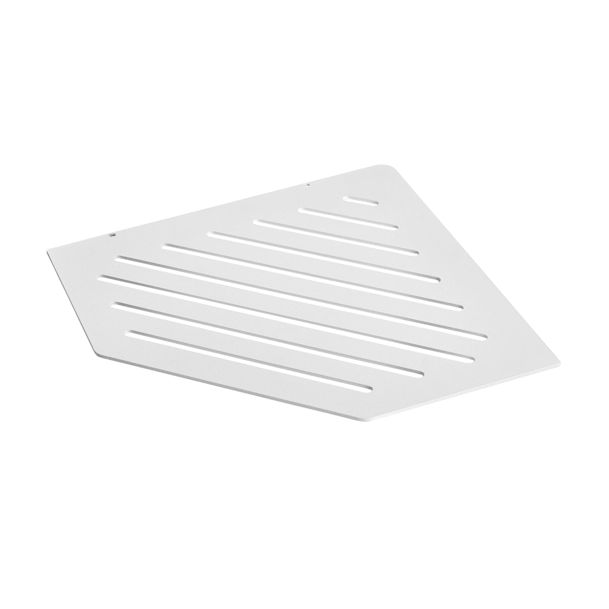 Detailbild TI-SHELF fünfeckige Edelstahlablage mit Line-Muster #A0004340