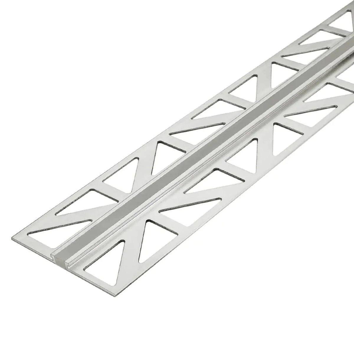 DURAL expansion joint profile made of aluminium with grey EPDM insert and two legs with triangular punching