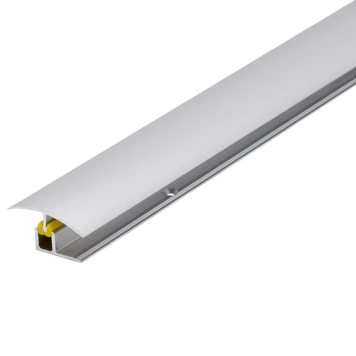 Detailed view silver anodised height adjustment profile CLIP. Base profile, yellow clip and top profile #A0003681
#A0003682