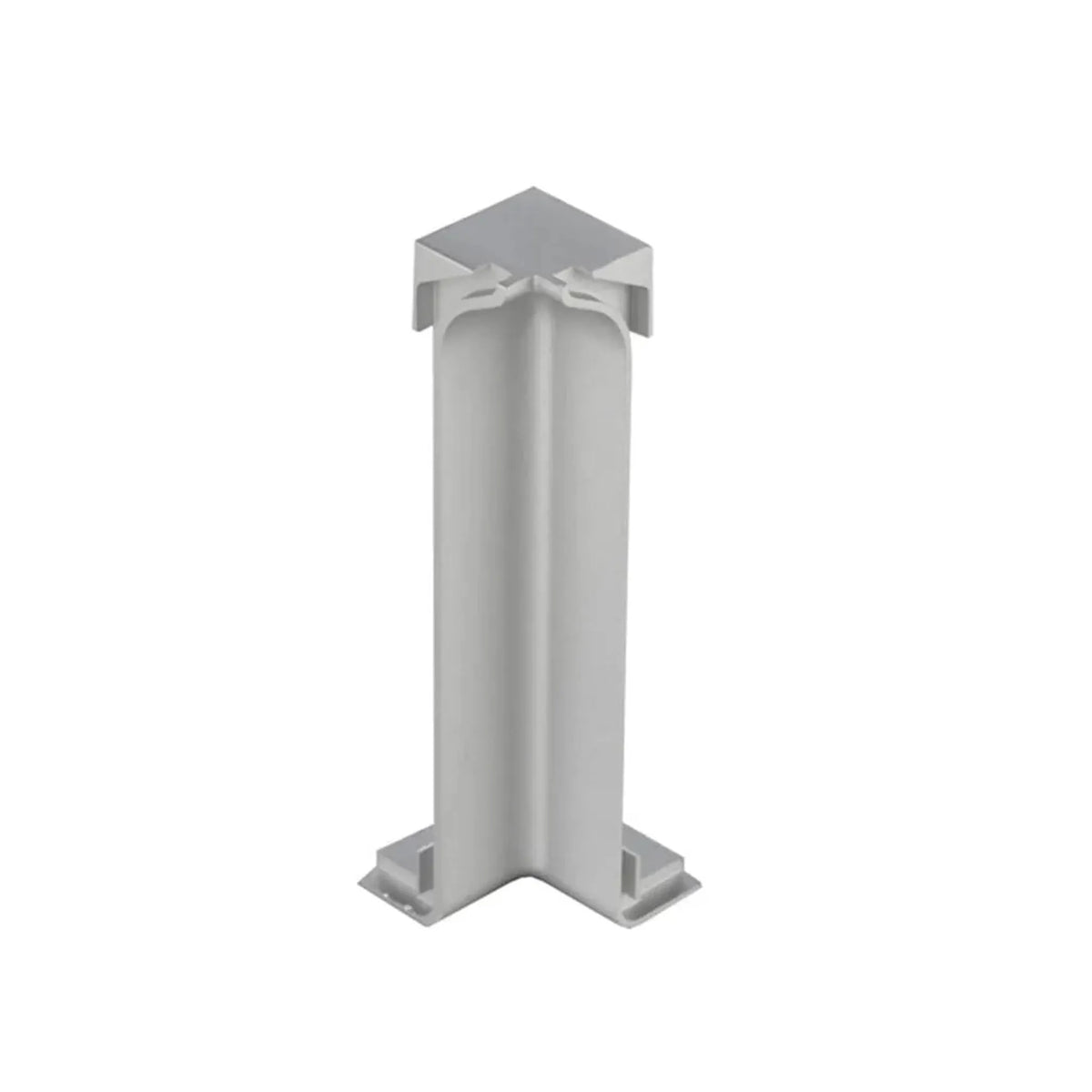 Detailed view inside corner skirting board Reno in silverr Farbe
