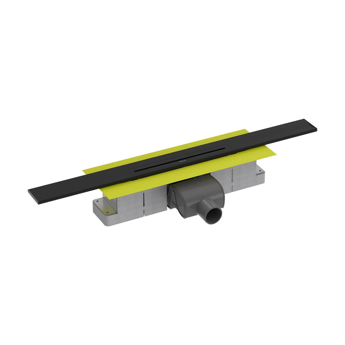 Kit complet de caniveau de douche raccourcissable pour raccordement mural avec grille noire et 101 mm de hauteur d'encastrement. #A0005339
#A0005345
#A0005351