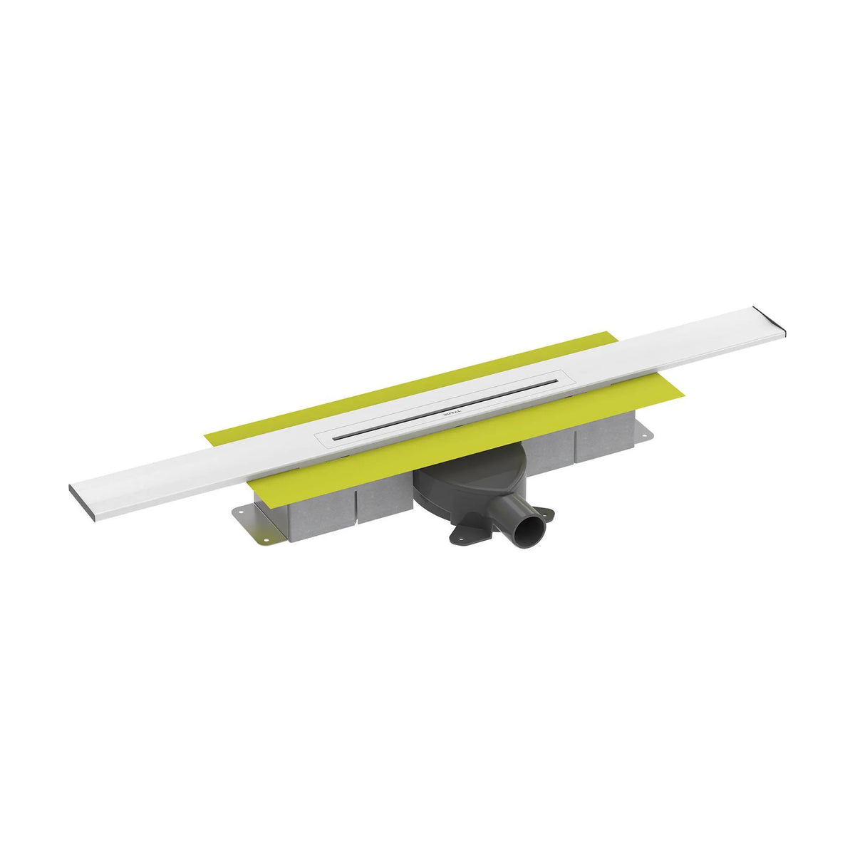 Kit complet de caniveau de douche raccourcissable pour raccordement mural avec grille blanche et 71 mm de hauteur d'encastrement.
#A0005337
#A0005343
#A0005349