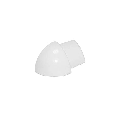 Pièces d'angles extérieurs pour profilé quart de rond alu blanc