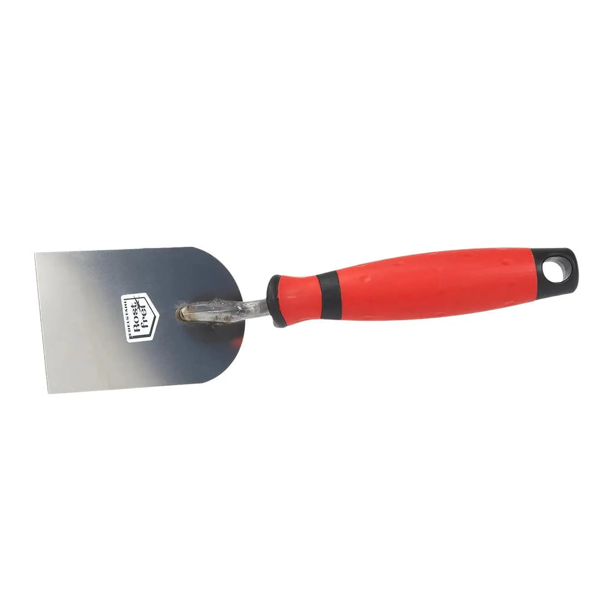 Narrow plaster spatula with red plastic handle #A0003022