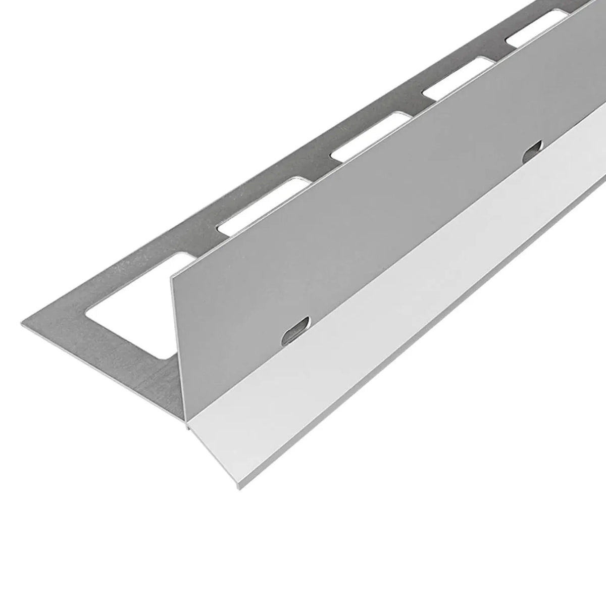Profilé pour balcon en forme de Y, revêtement argenté mat, avec fentes de drainage #FR0001287
#FR0001294
#FR0001295