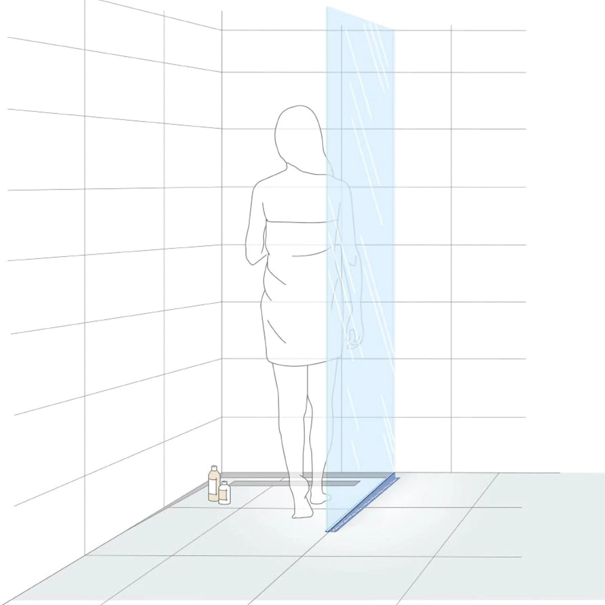 Illustration eines verbauten rechten DURAL Gefällekeils Glasaufnahme mit Frau in Dusche #A0002773
#A0002775
#A0002777
#A0002906