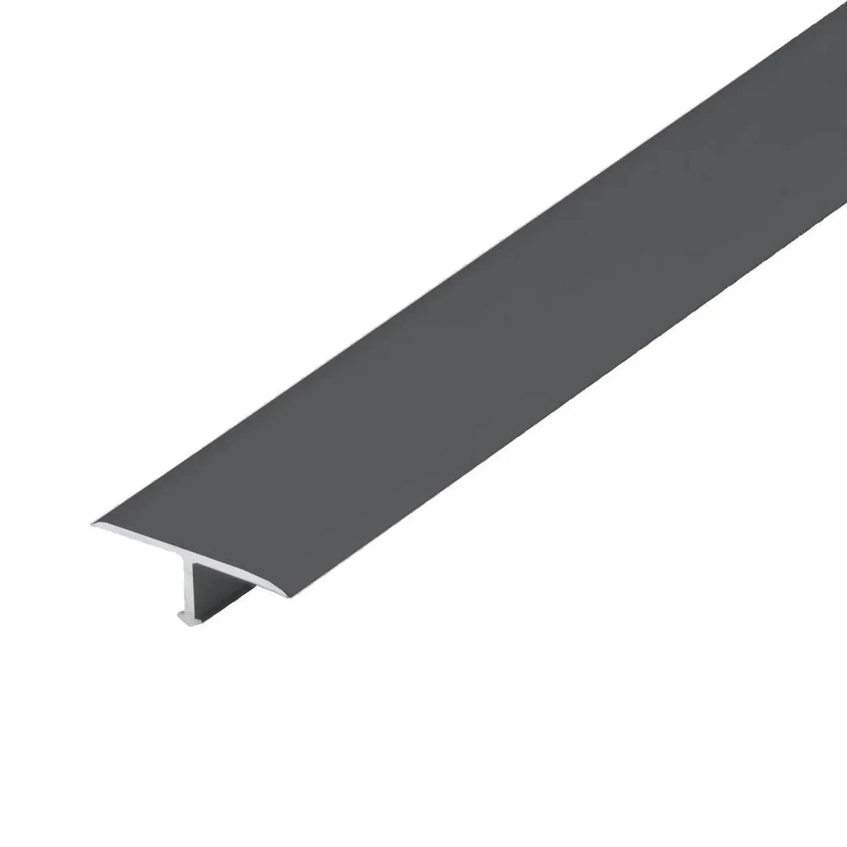 Profilé de transition large en forme de T en aluminium revêtu noir #A0005062