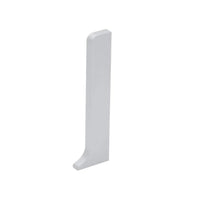 Embout droit argent mat pour plinthe Reno en aluminium #FR0002800