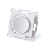 Weißes Thermostat zur Regelung der Heizung im Boden #A0005301
