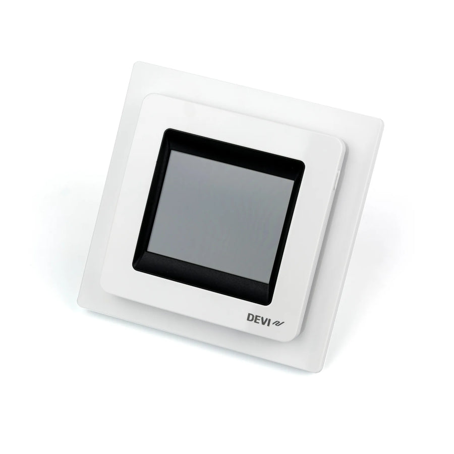 Weißes Thermostat für beheizte Räume mit Touchfunktion #A0005298
