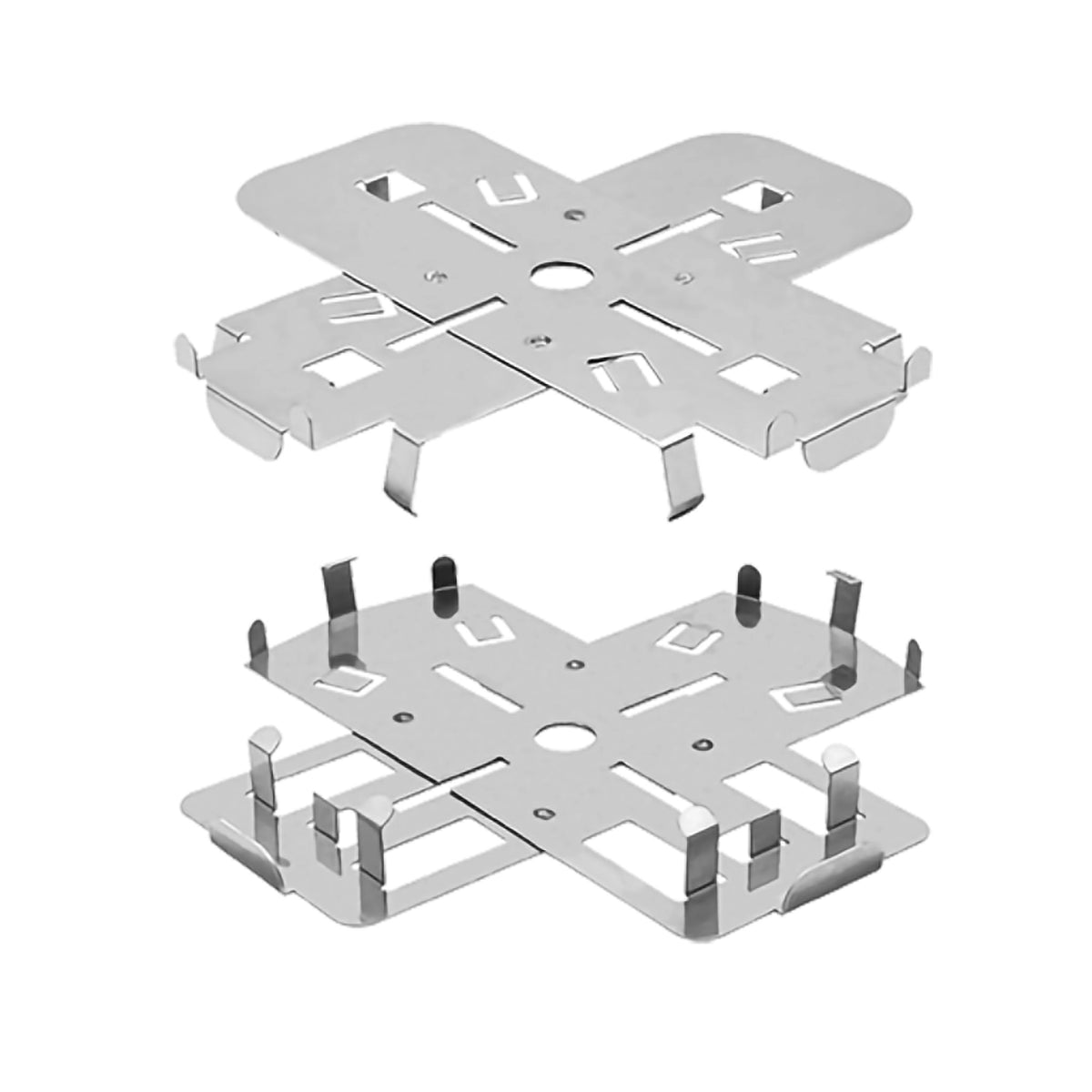Clips aus Metall zur Fixierung von Fliesenplatten in Eckbereichen