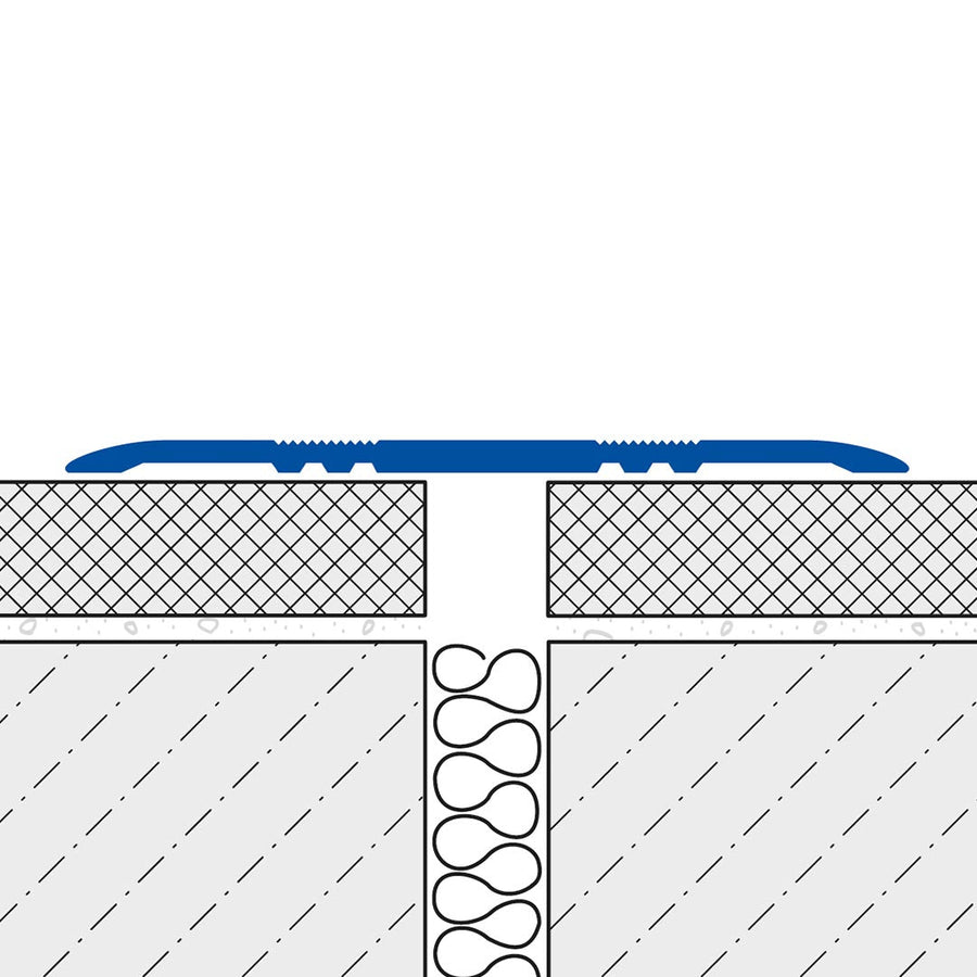 Dessin du profilé de recouvrement non percé avec surface striée #FR0002922 #FR0002926 #FR0002930 #FR0002934