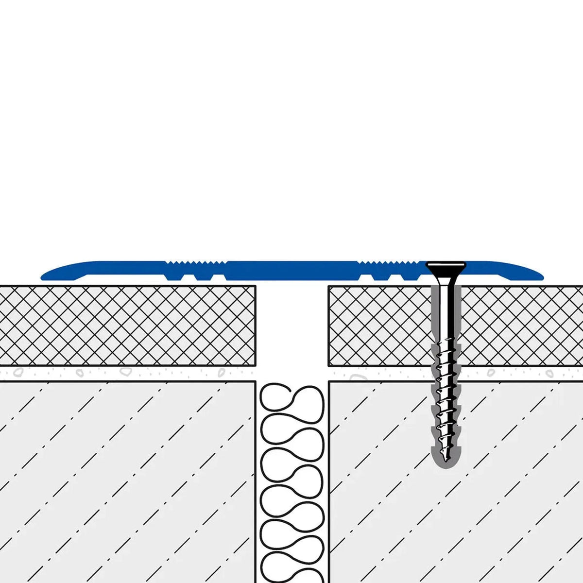 Dessin du profilé de recouvrement percé avec surface striée #FR0002939 #FR0002943 #FR0002940 #FR0002944