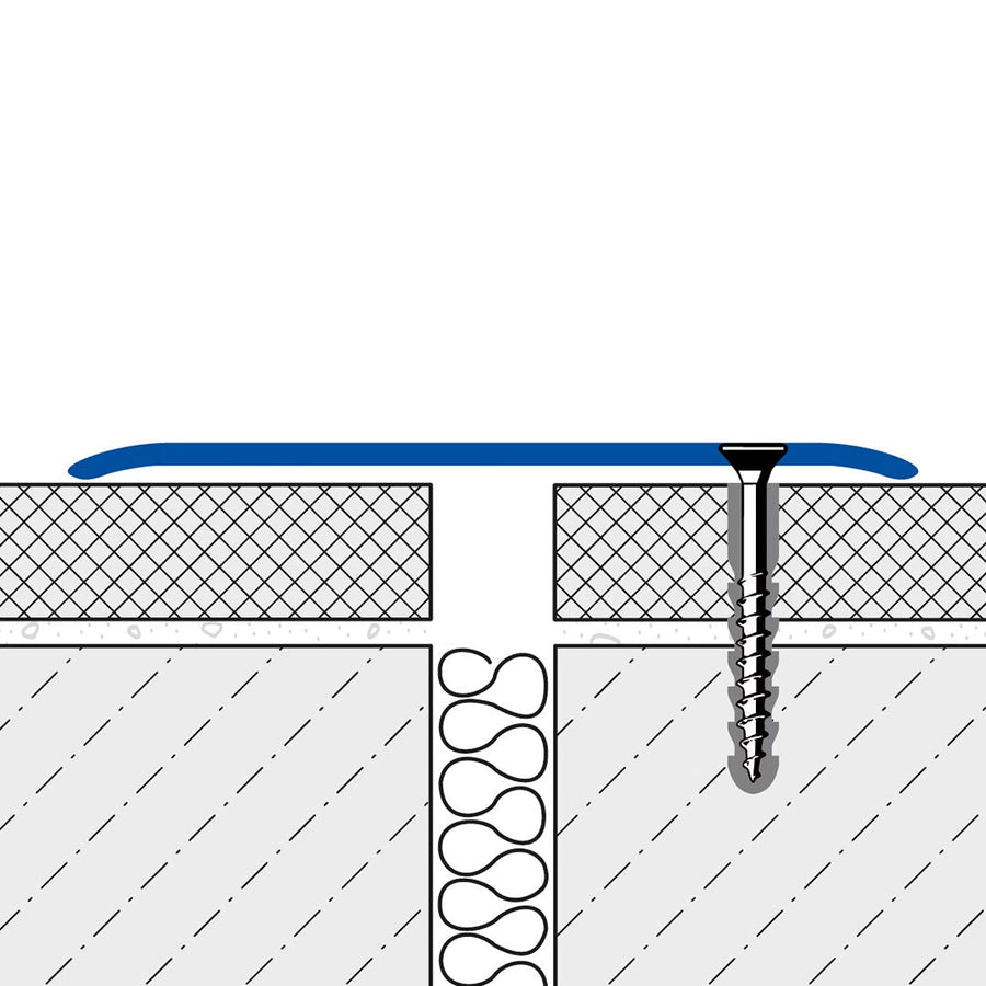 Dessin du profilé de recouvrement percé avec surface lisse #FR0002937 
 #FR0002941 