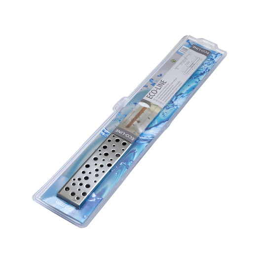 Caniveau de douche ECO-Line en acier inoxydable vu de dessus