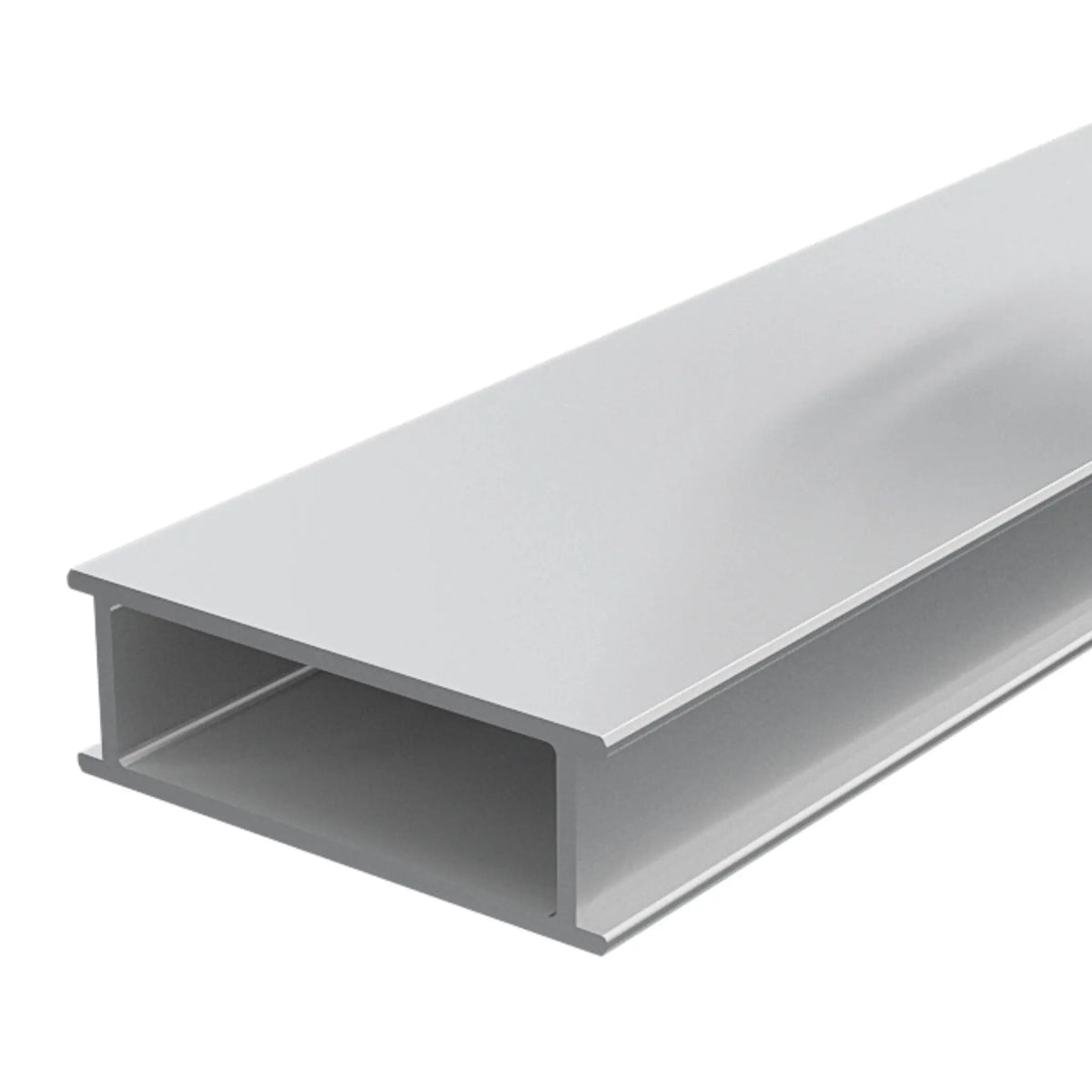 Rail de support pour système de plots en aluminium avec ouverture rectangulaire à l'avant