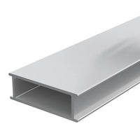 Rail de support pour système de plots en aluminium avec ouverture rectangulaire à l'avant