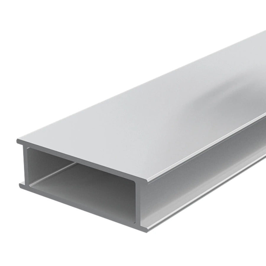Rail de support pour système de plots en aluminium avec ouverture rectangulaire à l'avant