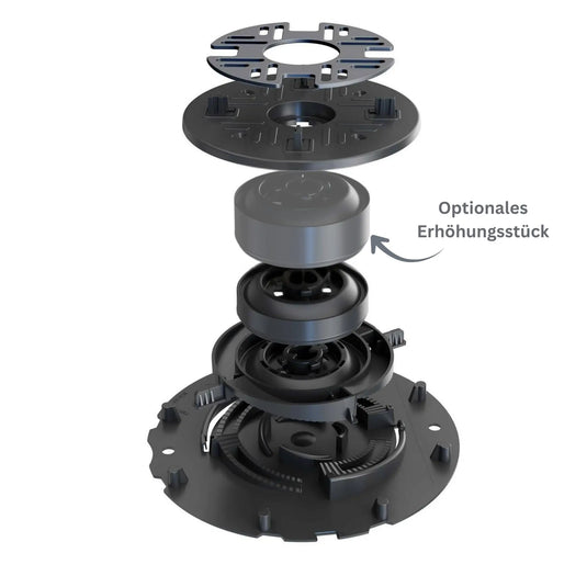 Stelzlager Flexibal Pro M mit selbstnivellierendem Stelzlagerkopf in Einzelteilen
#A0005229
#A0005230