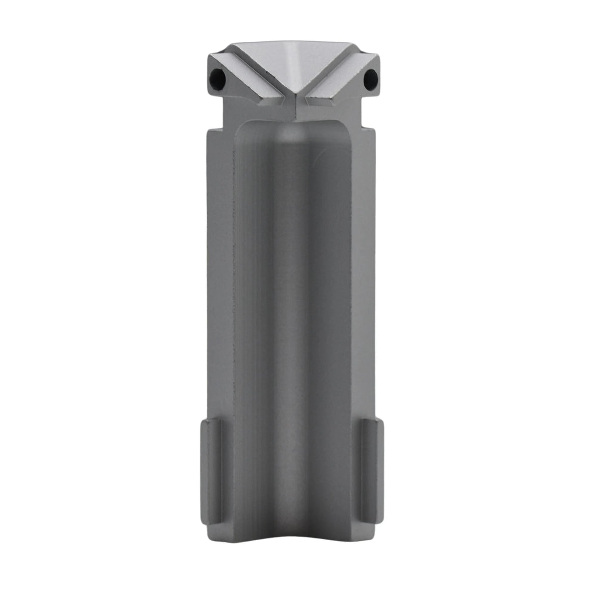 Nahaufnahme der silber eloxierten Innenecke Balkonwinkelprofil Tropfkante mit 60 mm Blende #A0003311 #FR0003311