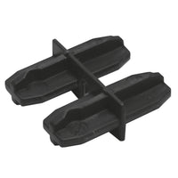Schwarze Steckverbindung für die Trägerschiene Flexibal Pro für Stelzlager