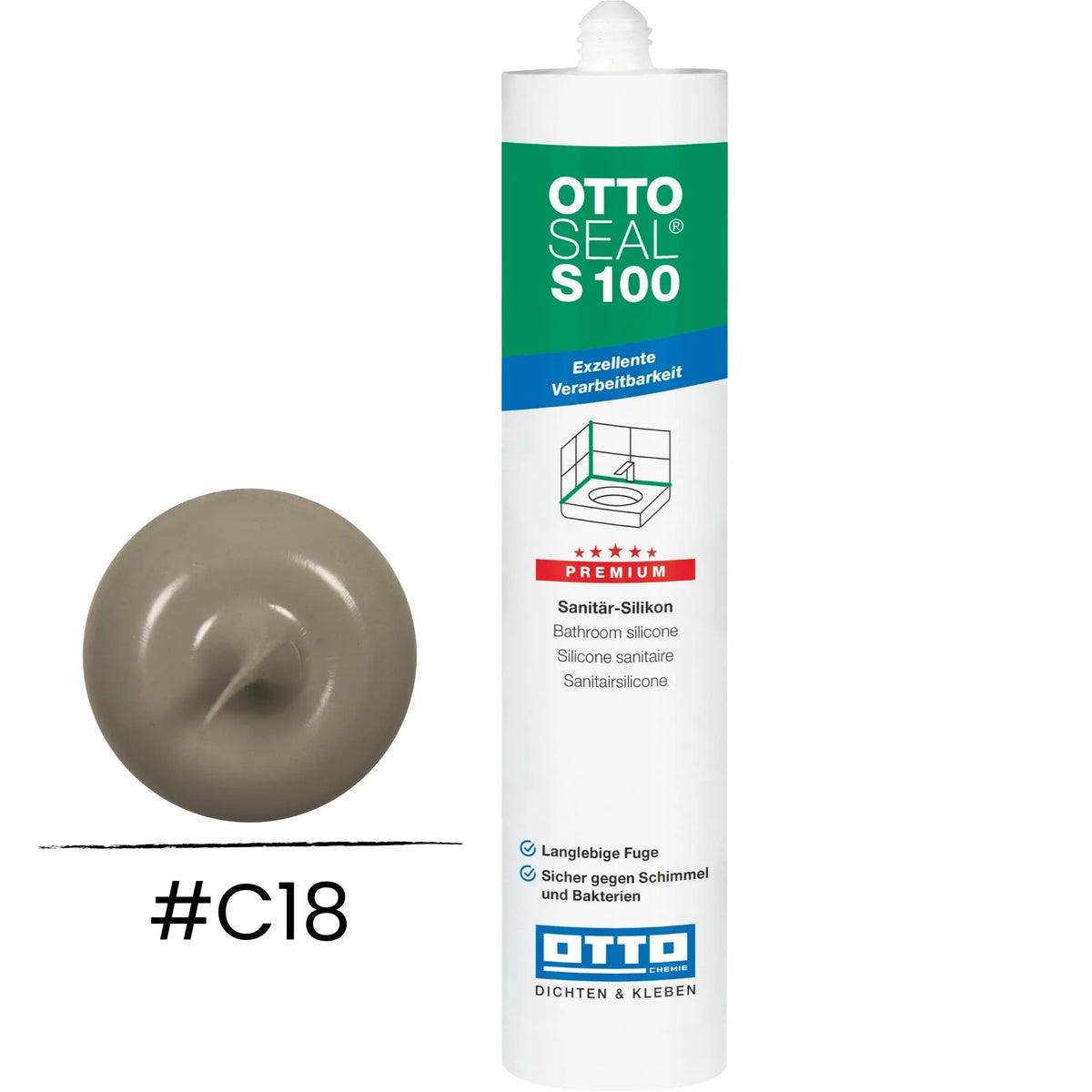 Produktbild OTTOSEAL S 100 Premium-Sanitär-Silikon sanitärgrau C18
#A0005490
