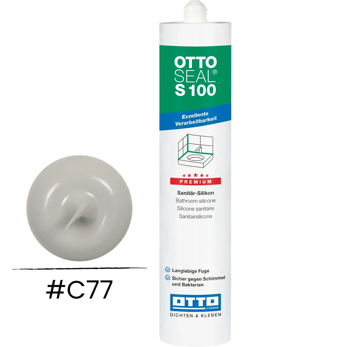 Produktbild OTTOSEAL S 100 Premium-Sanitär-Silikon seidengrau C77
#A0005497
