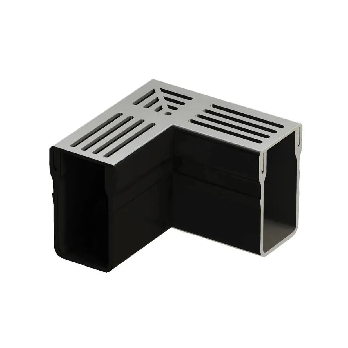Photo de détail de la pièce d'angle rectangulaire, haute et étroite UD Pro 65 avec grille argentée #FR0003397
