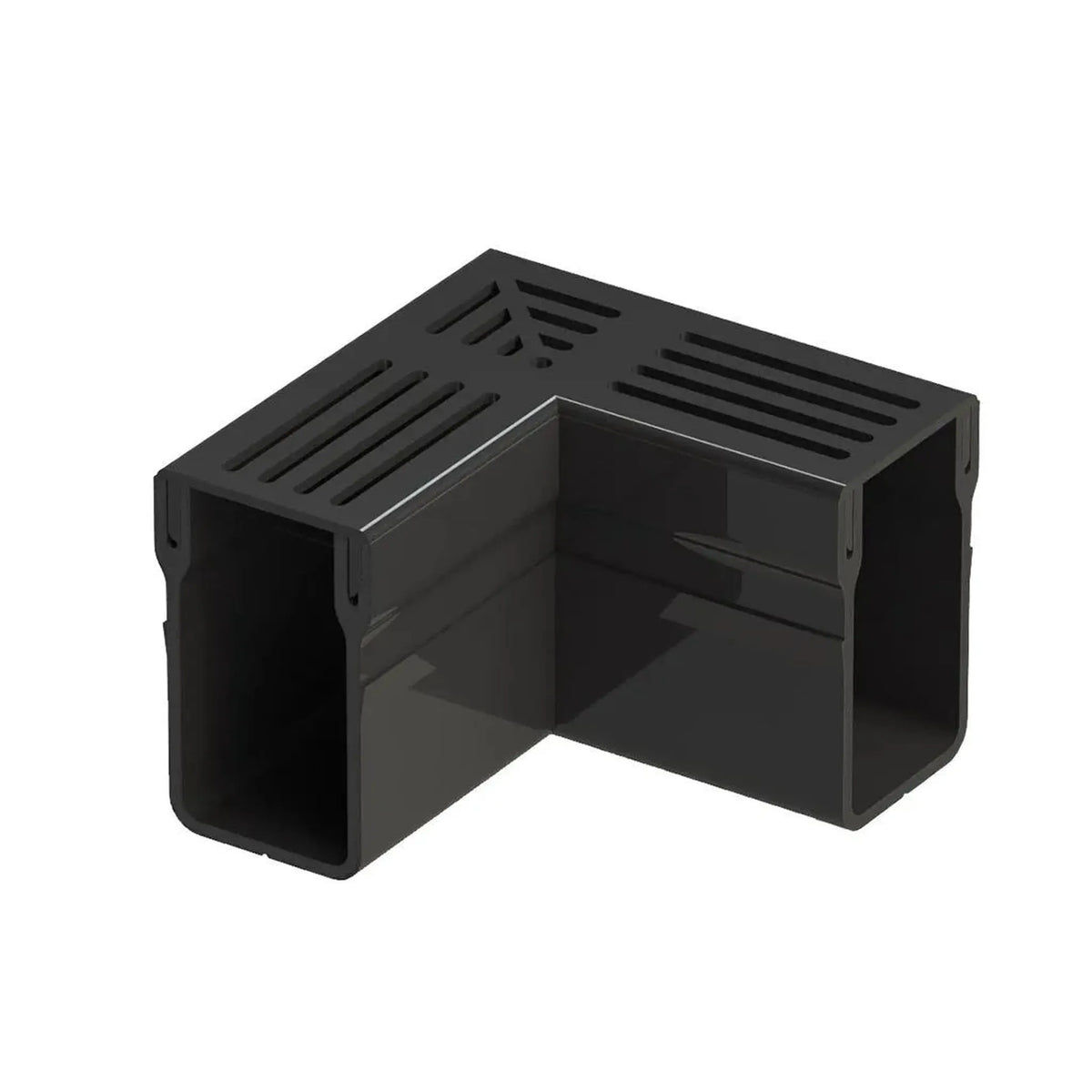 Photo de détail de la pièce d'angle rectangulaire, haute et étroite UD Pro 65 avec grille noire #FR0003402
