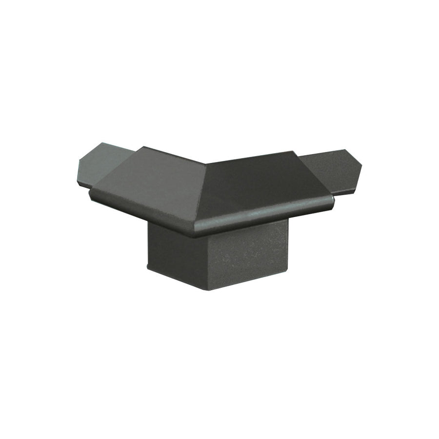 Angle extérieur pour profilés d'angle de balcon avec larmier anthracite et cache court vers le bas #FR0003300