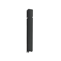 Vue détaillée de l'angle intérieur noir de 100 mm profilé d'angle de balcon en T #FR0003220