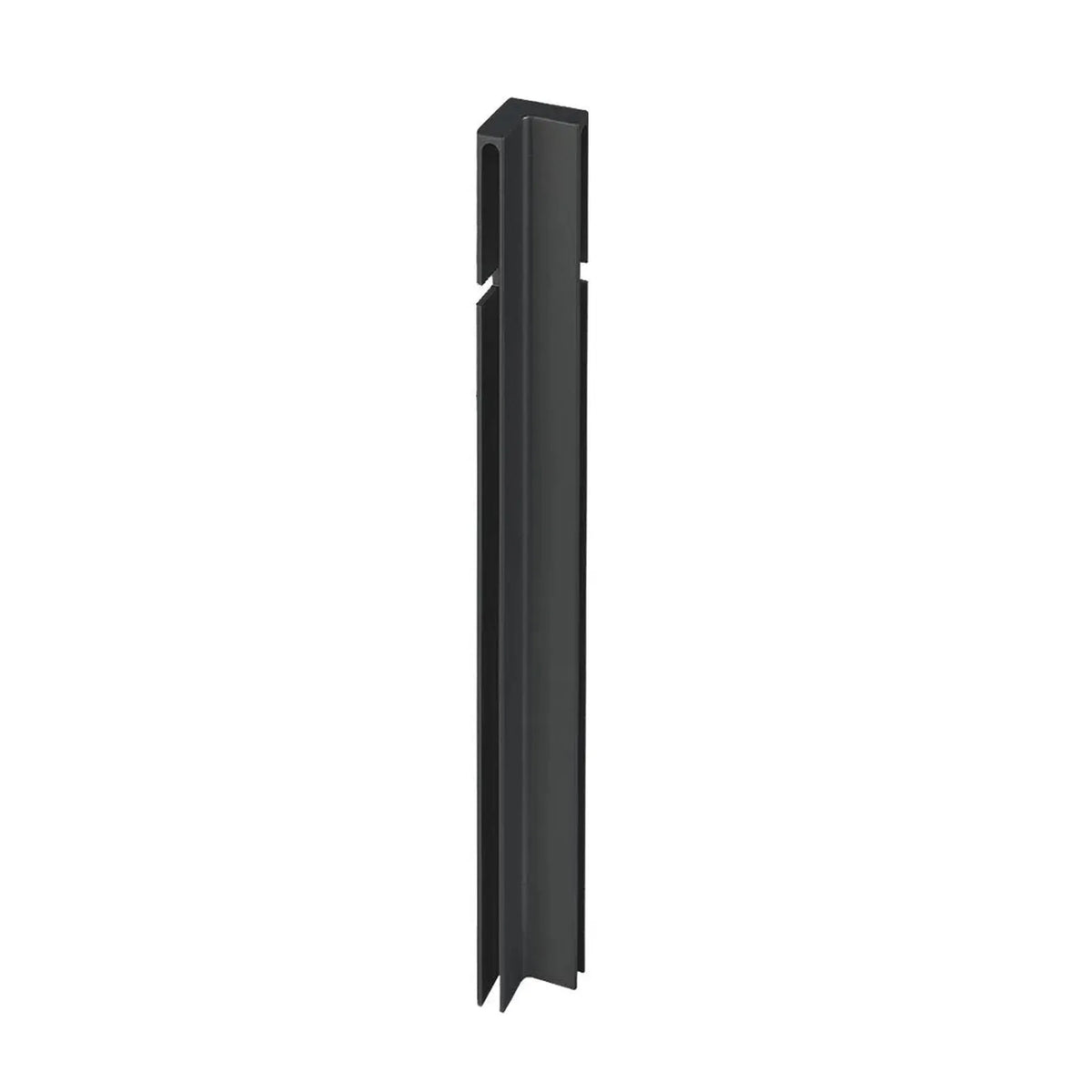 Vue détaillée de l'angle intérieur noir de 120 mm profilé d'angle de balcon en T #FR0003223