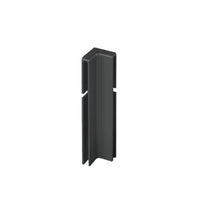 Vue détaillée de l'angle intérieur noir de 60 mm profilé d'angle de balcon en T #FR0003234