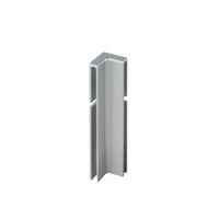 Vue détaillée de l'angle intérieur anodisé argenté de 60 mm profilé angulaire de balcon en forme de T #FR0003294