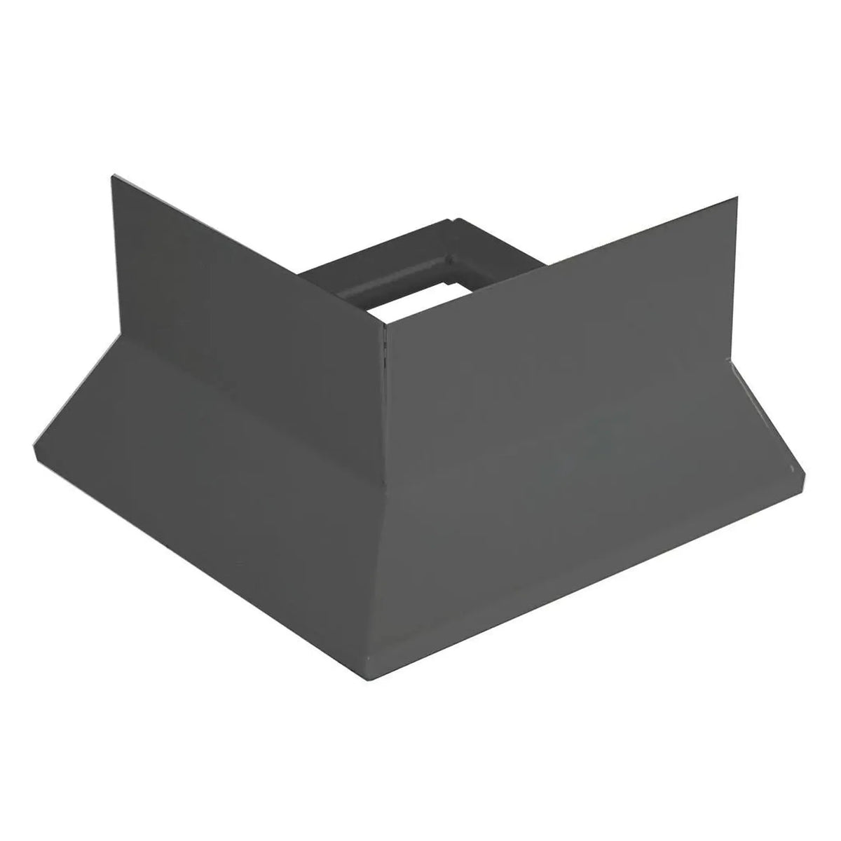 Vue détaillée d'une pièce d'angle profilé de balcon en forme de Y en aluminium anodisé anthracite #FR0003429
#FR0003430
#FR0003437