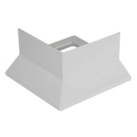 Vue détaillée d'une pièce d'angle profilé de balcon en forme de Y en aluminium anodisé argenté #FR0001312
#FR0001316
#FR0001318