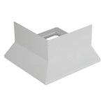 Vue détaillée d'une pièce d'angle profilé de balcon en forme de Y en aluminium anodisé argenté #FR0001312
#FR0001316
#FR0001318