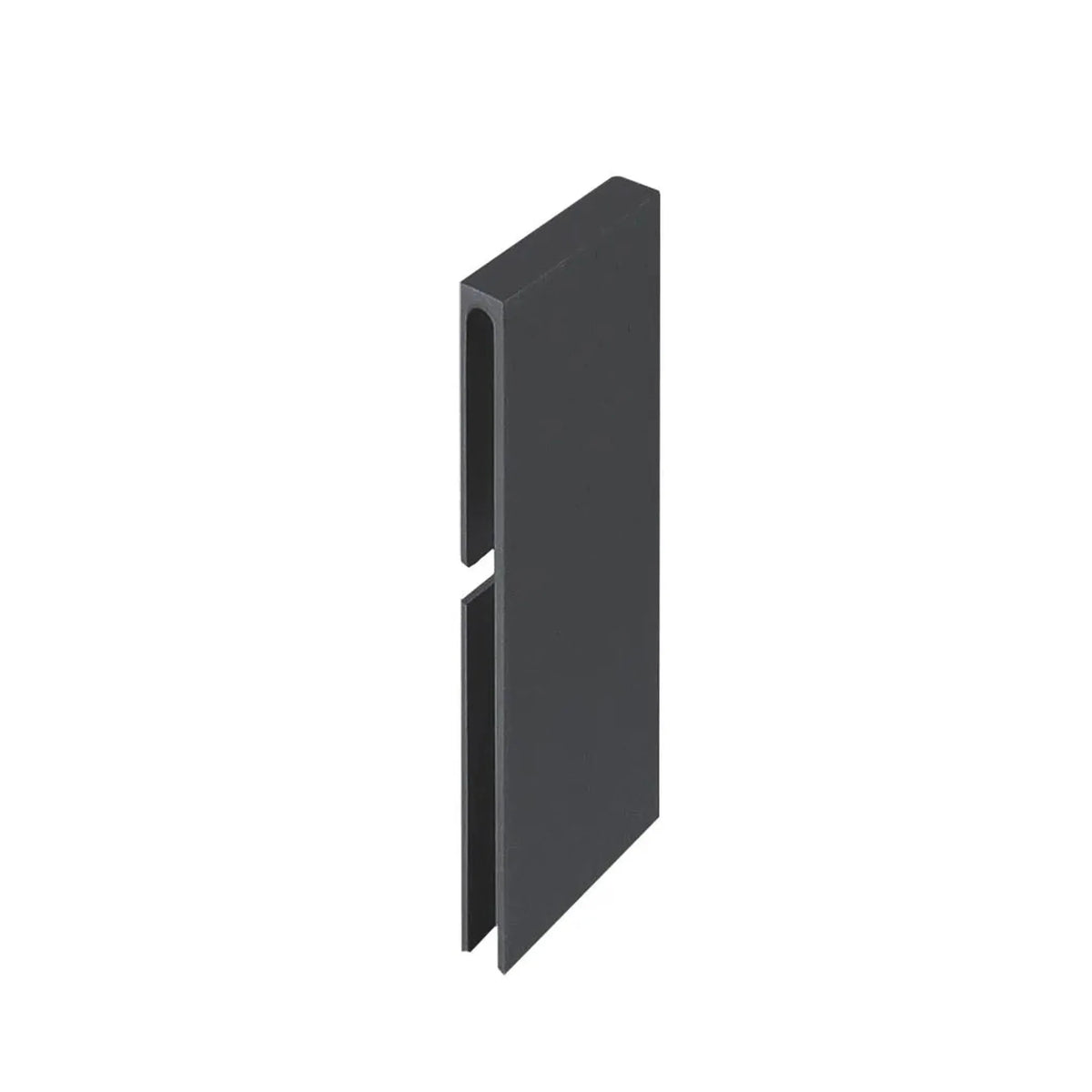 Prise de vue rapprochée connecteur profilé angulaire de balcon en T anthracite 40 mm #FR0003229