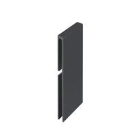 Prise de vue rapprochée connecteur profilé angulaire de balcon en T anthracite 40 mm #FR0003229