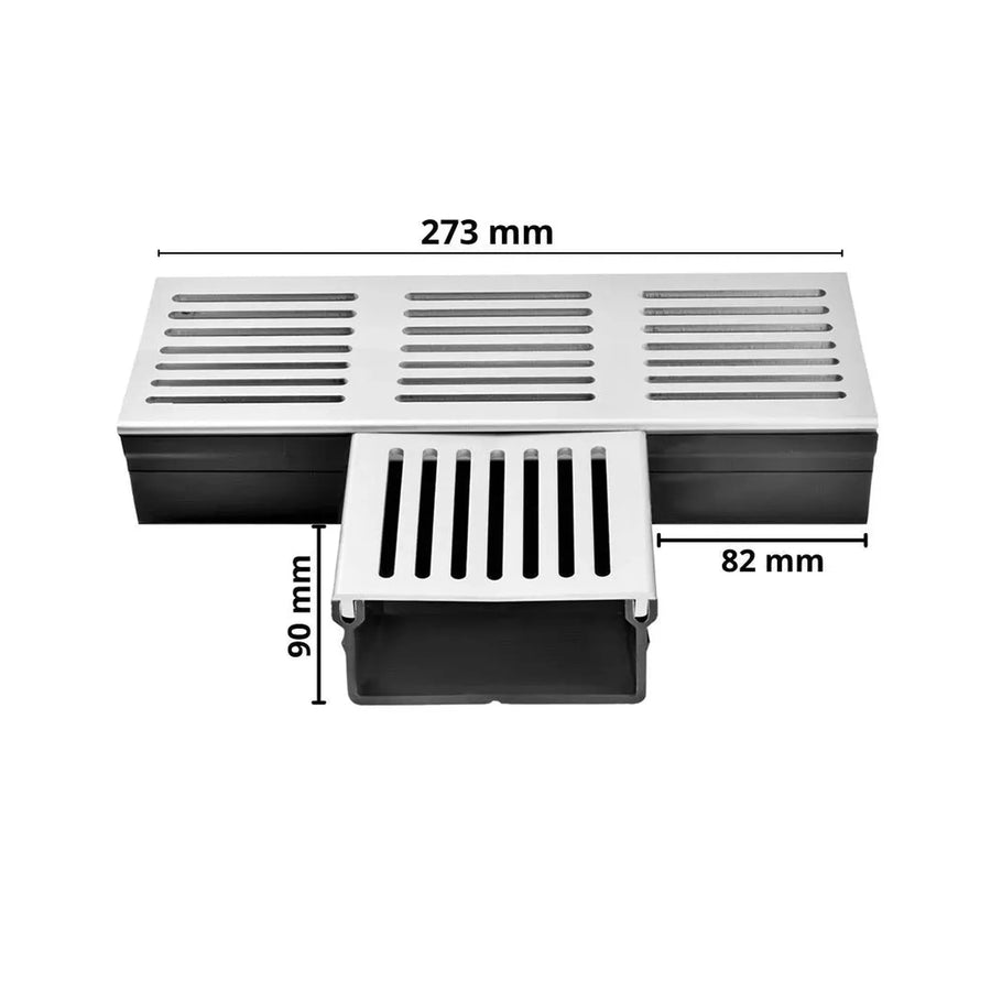 Gros plan sur le Té large et plat UD Pro 100 avec grille argentée #FR0003384
