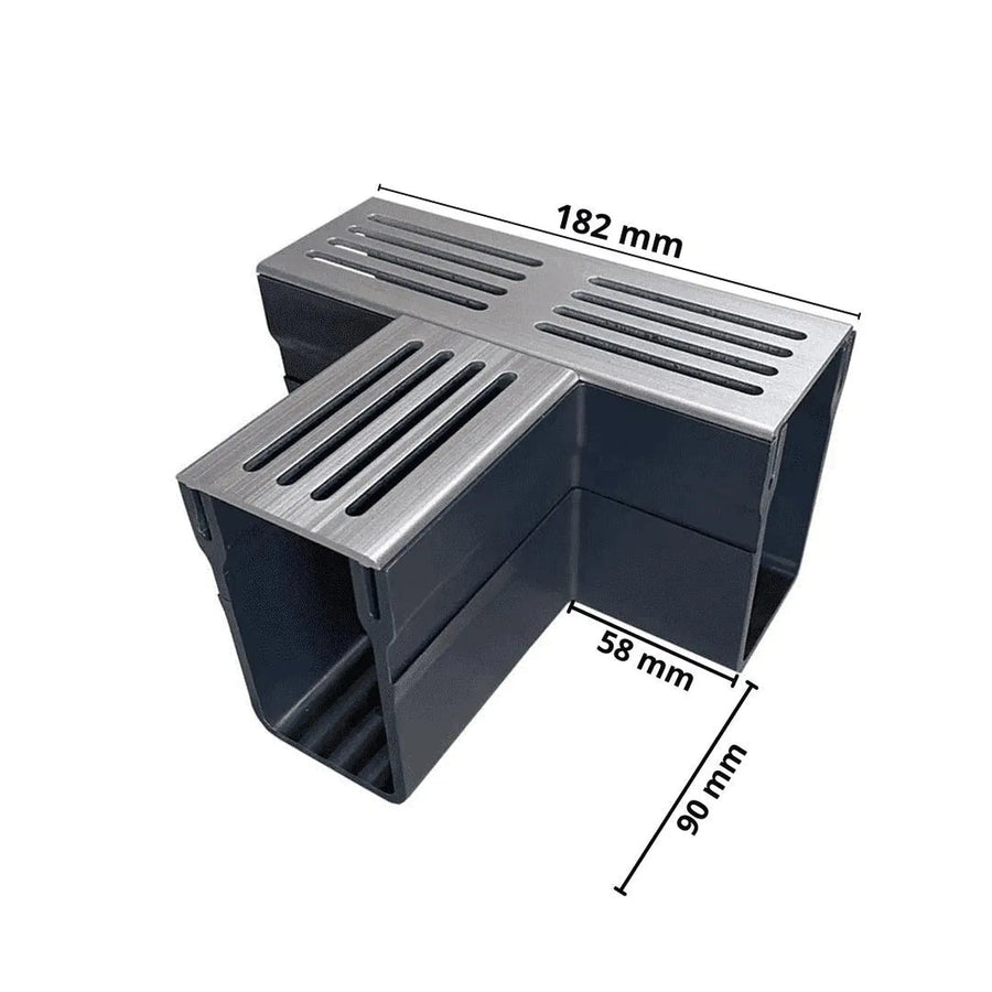 Gros plan sur le Té étroit et haut UD Pro 65 avec grille argentée #FR0003396
