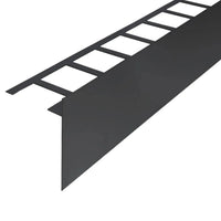 Profilé angulaire pour balcon en forme de T noir mat avec aile perforée et cache 120mm #FR0003225