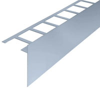 Cornière de balcon en T, revêtement gris platine, avec aile perforée et cache 120mm #FR0003245