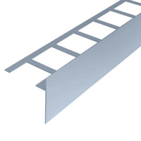 Cornière de balcon en T, revêtement gris platine, avec aile perforée et cache 80mm #FR0003248