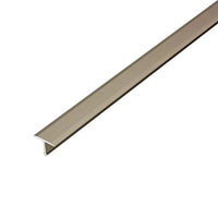 Profilé de transition étroit en forme de T en aluminium anodisé titane #FR0003147