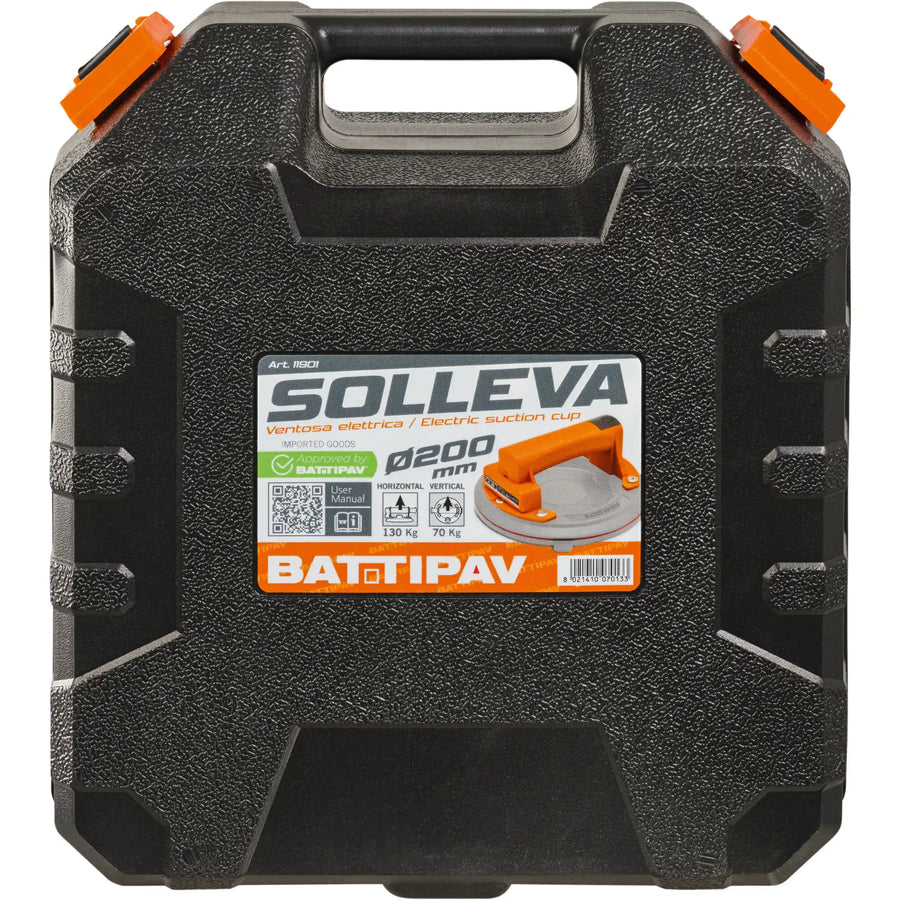 Schwarzer Transportkoffer des Battipav Vakuum Saughebers