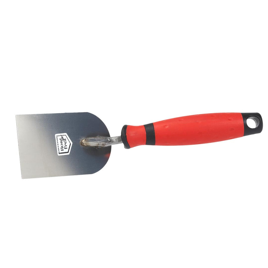 Spatule de plâtrier 60mm en acier avec poignée rouge souple